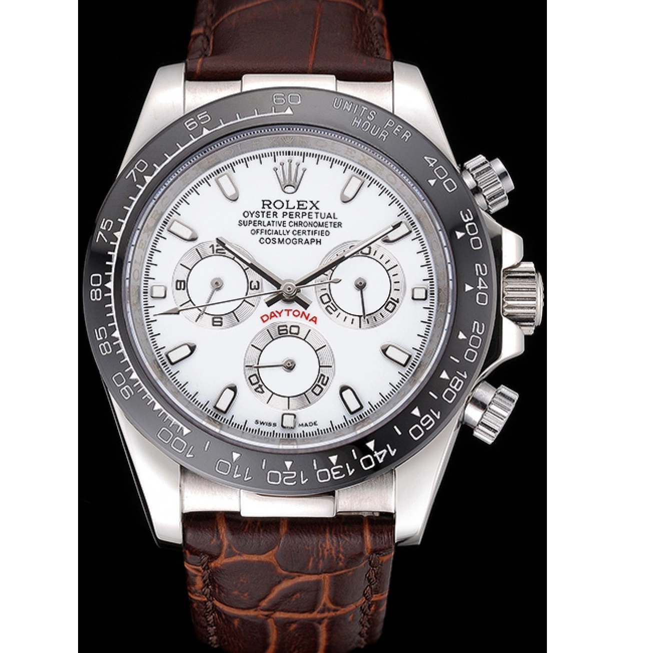 Best AAA Replica Sites Daytona Rolex Steel Bracelet Dial 622631 White Case Stainless Leather Cosmograph Brown 0821